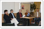 Talkrunde mit Bernhard Schmid, Olaf Hörbe, Engelbert Gressl und Wolfgang Berger